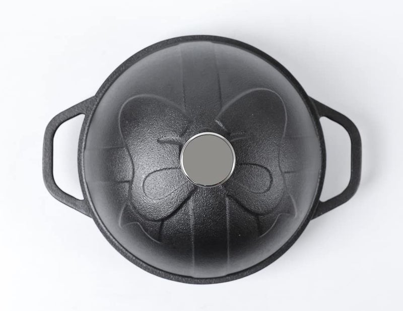 HAWOK Cast Iron Bread Cloche  Dia.7.8inch/20cm  0.95qt  Sourdough Baking Pan Pre-seasoned Black - Image 4